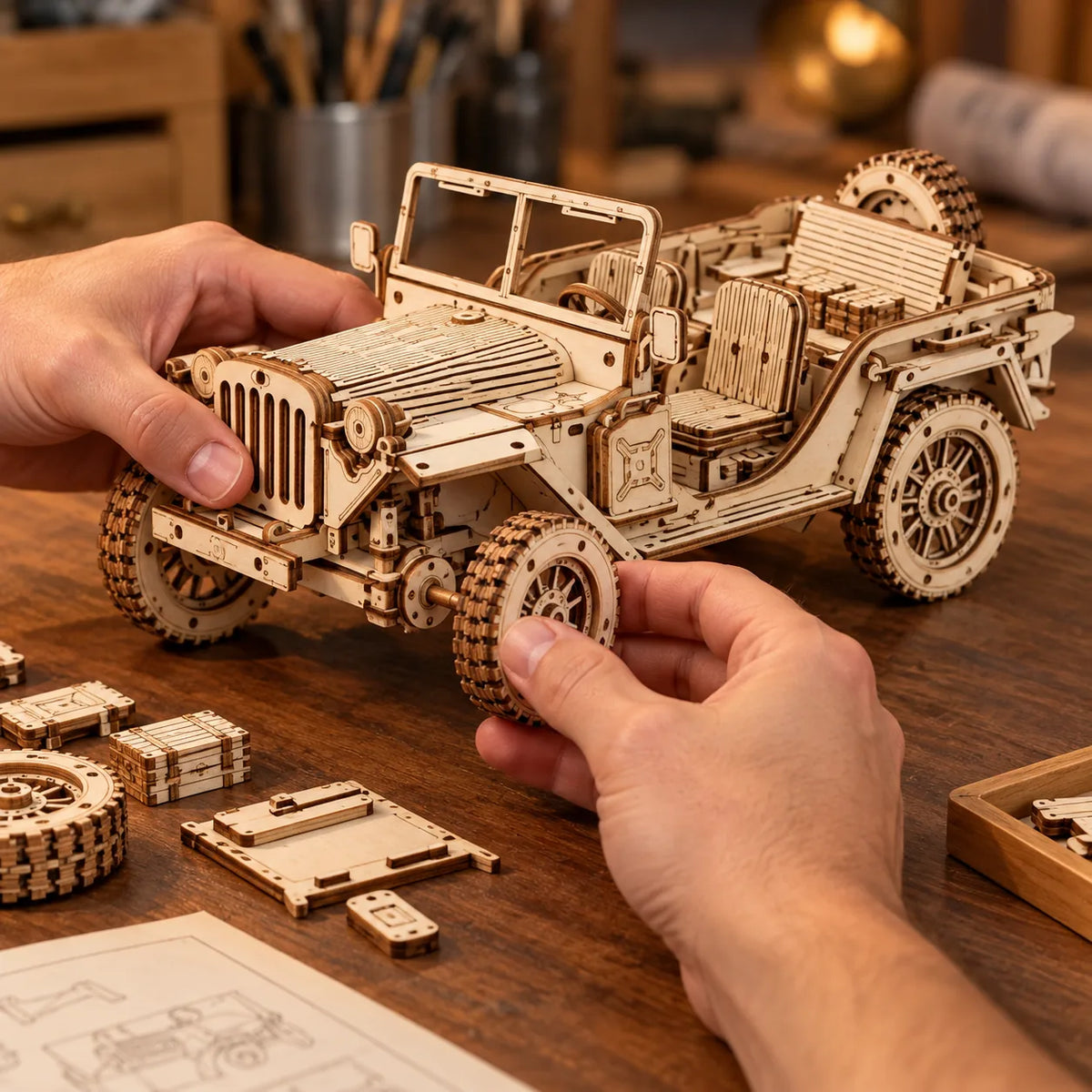 Maquette Voiture en Bois — Le Tout-Terrain
