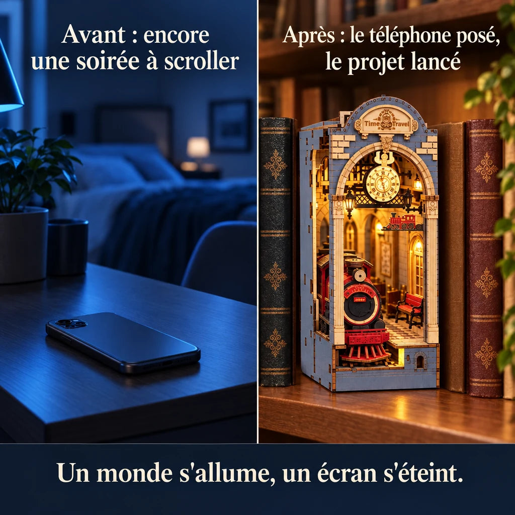 Avant après : du téléphone au montage du Voyage dans le Temps