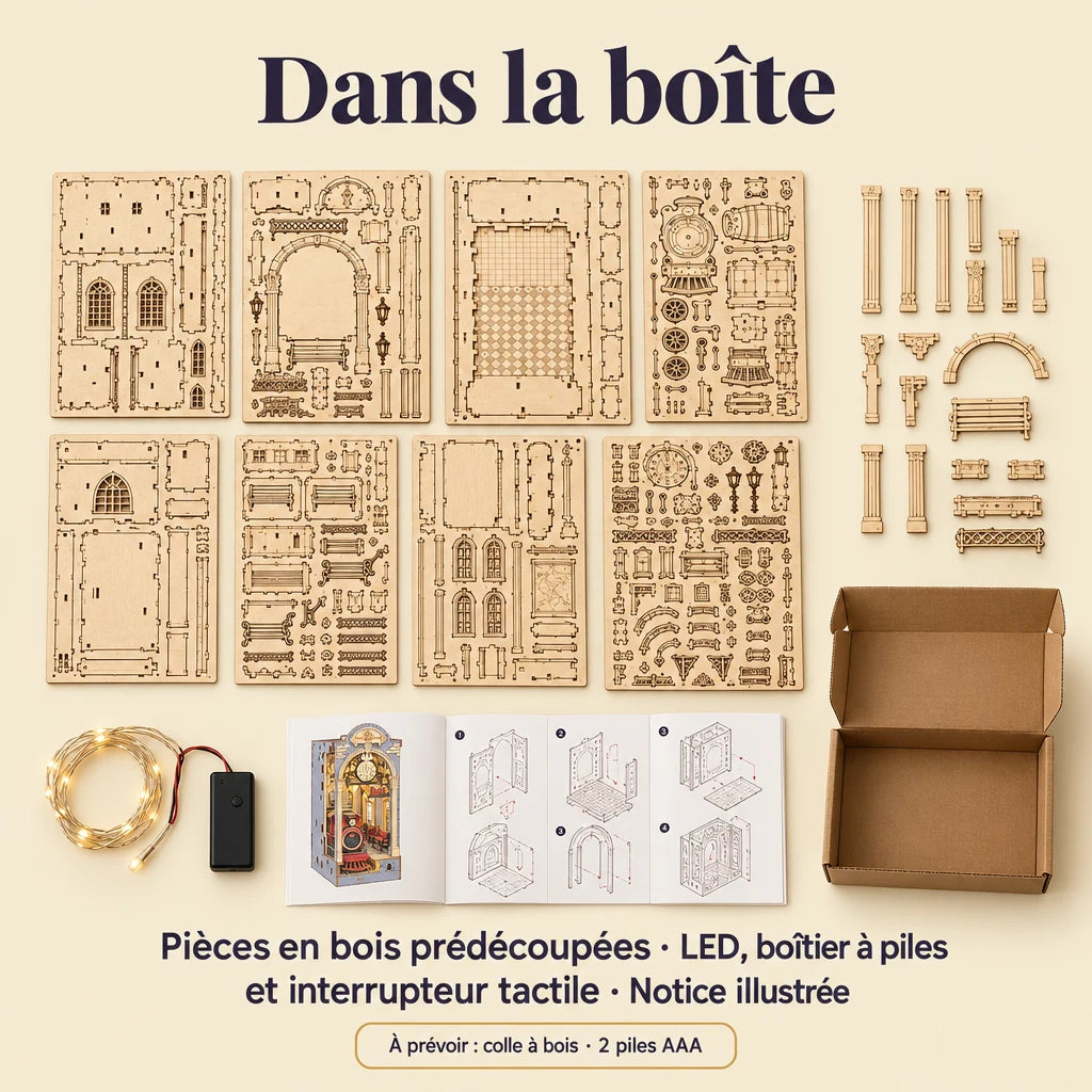 Contenu de la boîte du kit Le Voyage dans le Temps
